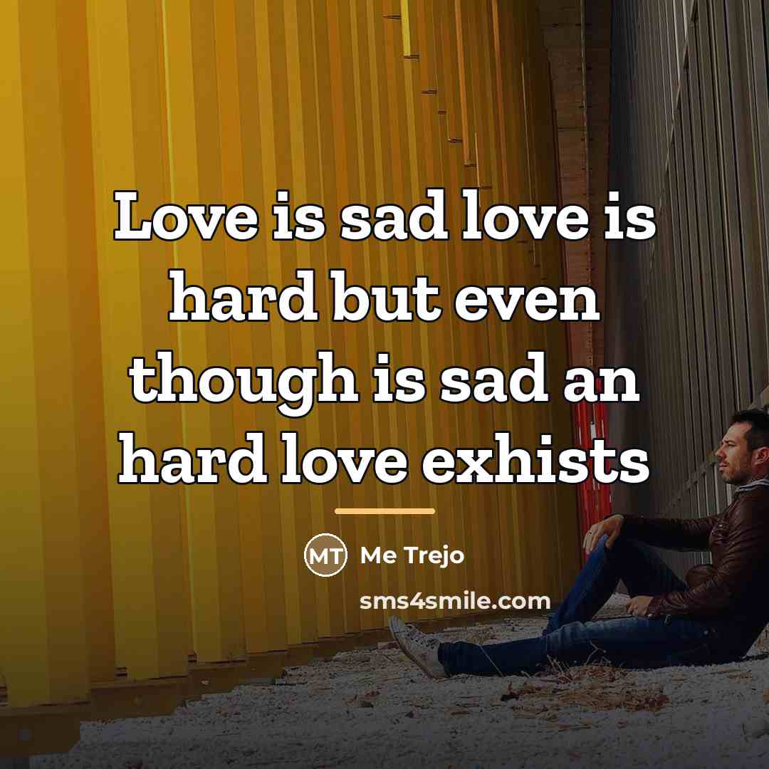 “Love is sad love is hard but even though is…” quote by Anonymous
