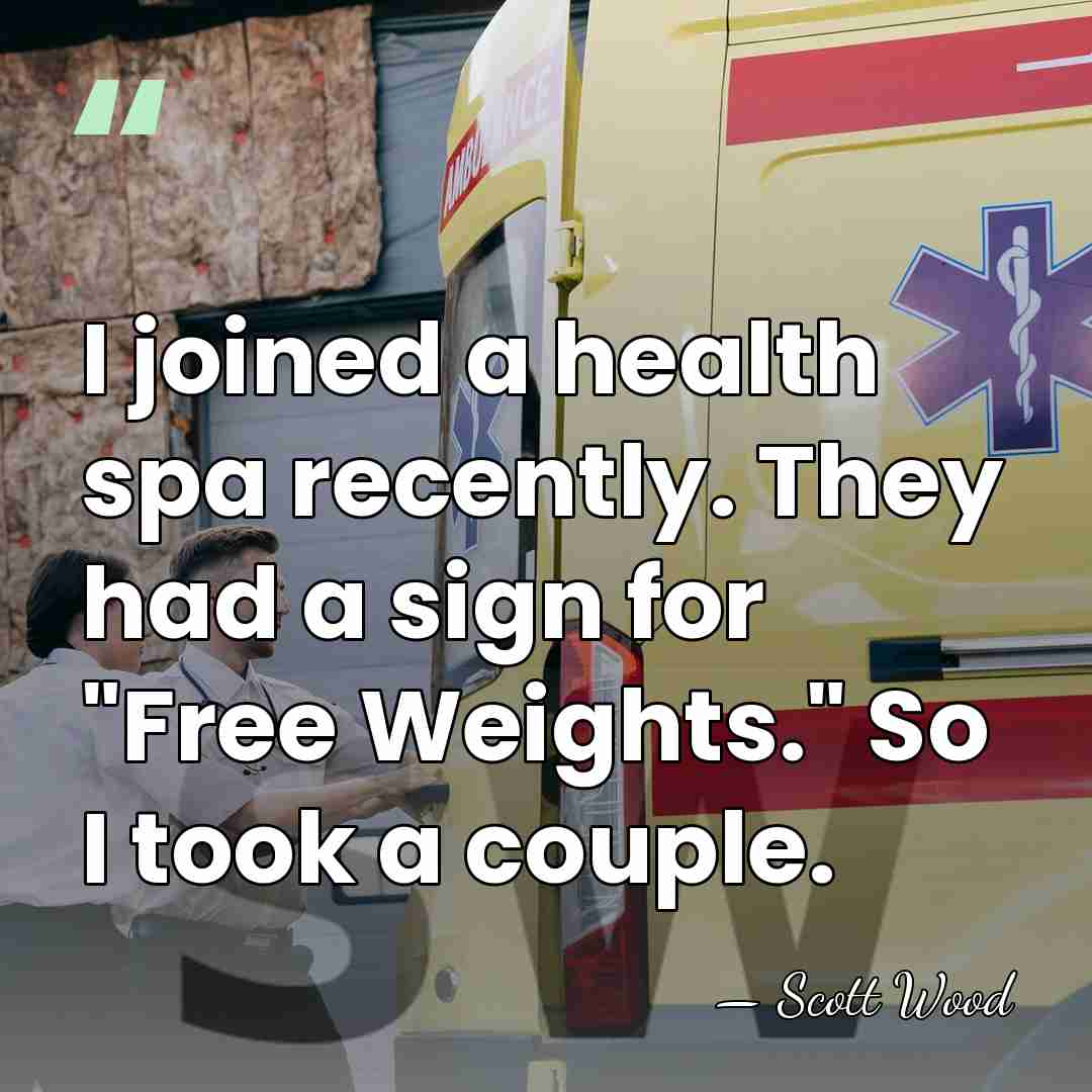 I joined a health spa recently. They had a sign for "Free&hellip; - Scott Wood