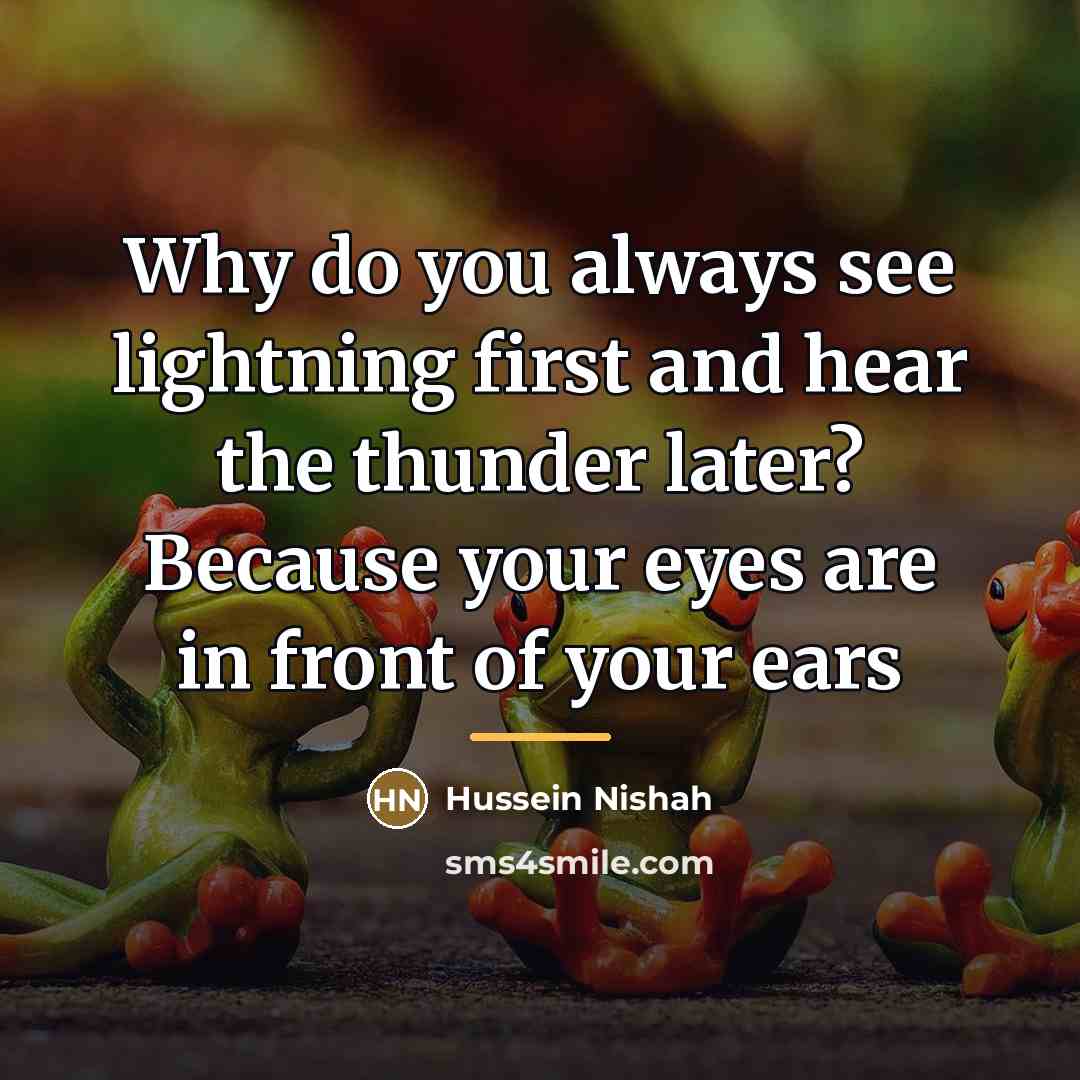 “Why do you always see lightning first and hear the…” quote by Hussein Nishah