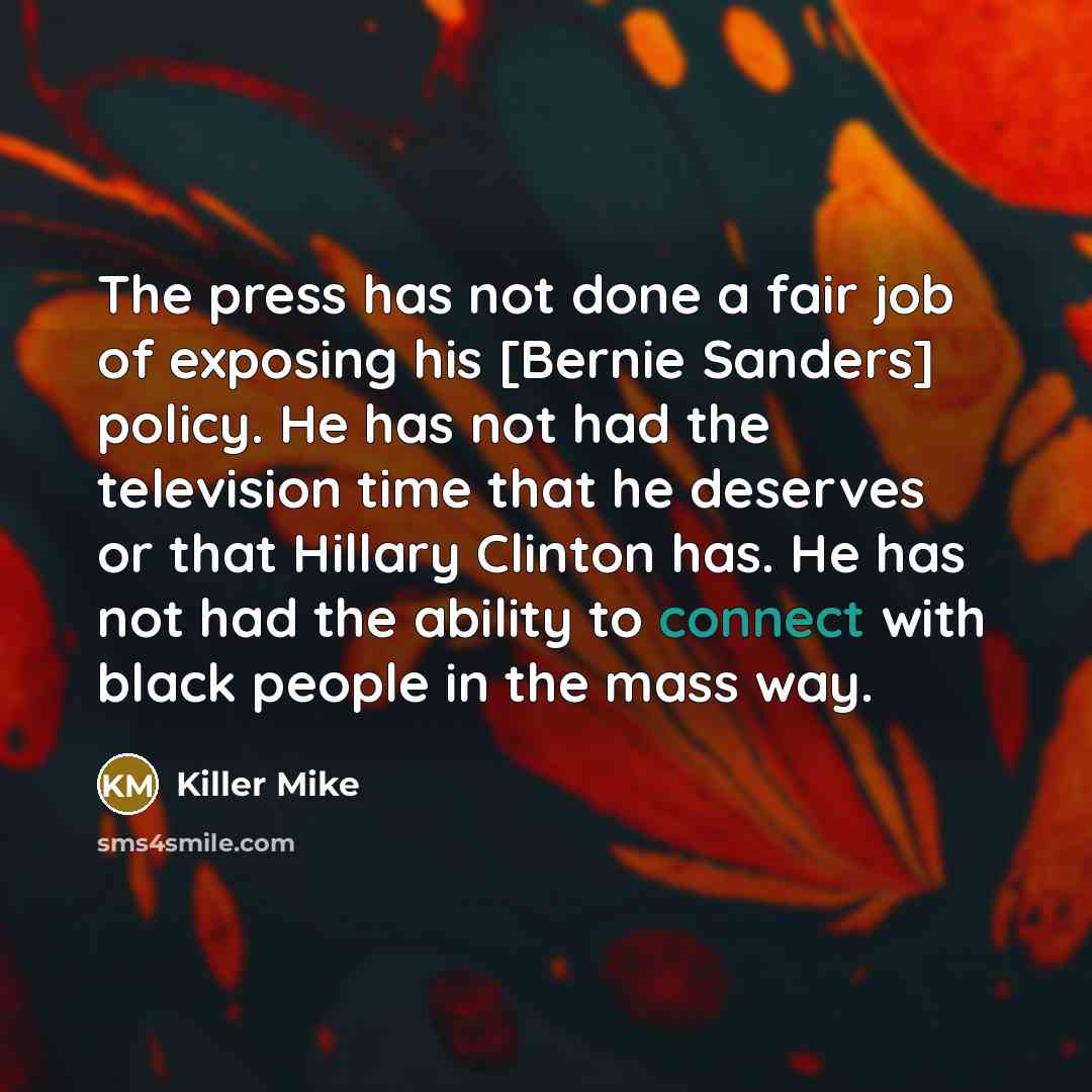 “The press has not done a fair job of exposing…” quote by Killer Mike