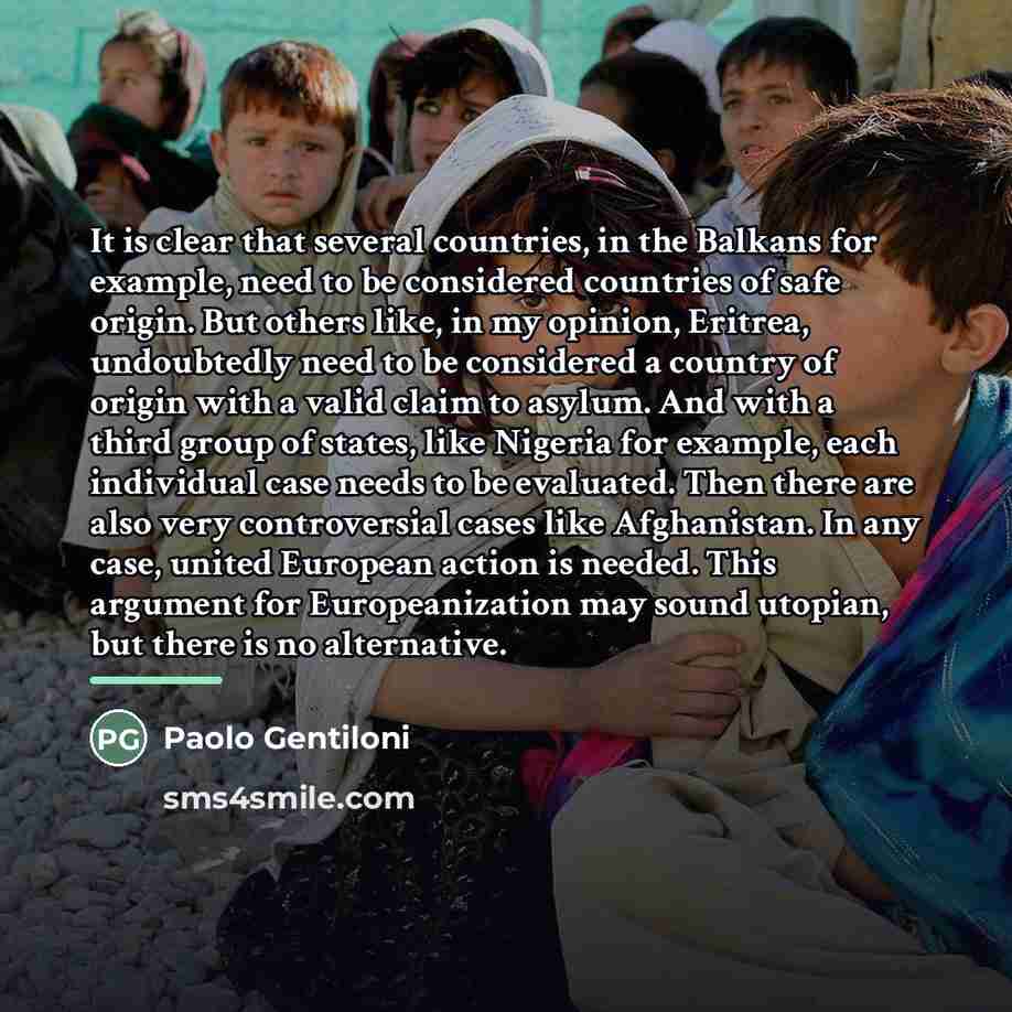 “It is clear that several countries, in the Balkans for…” quote by Paolo Gentiloni