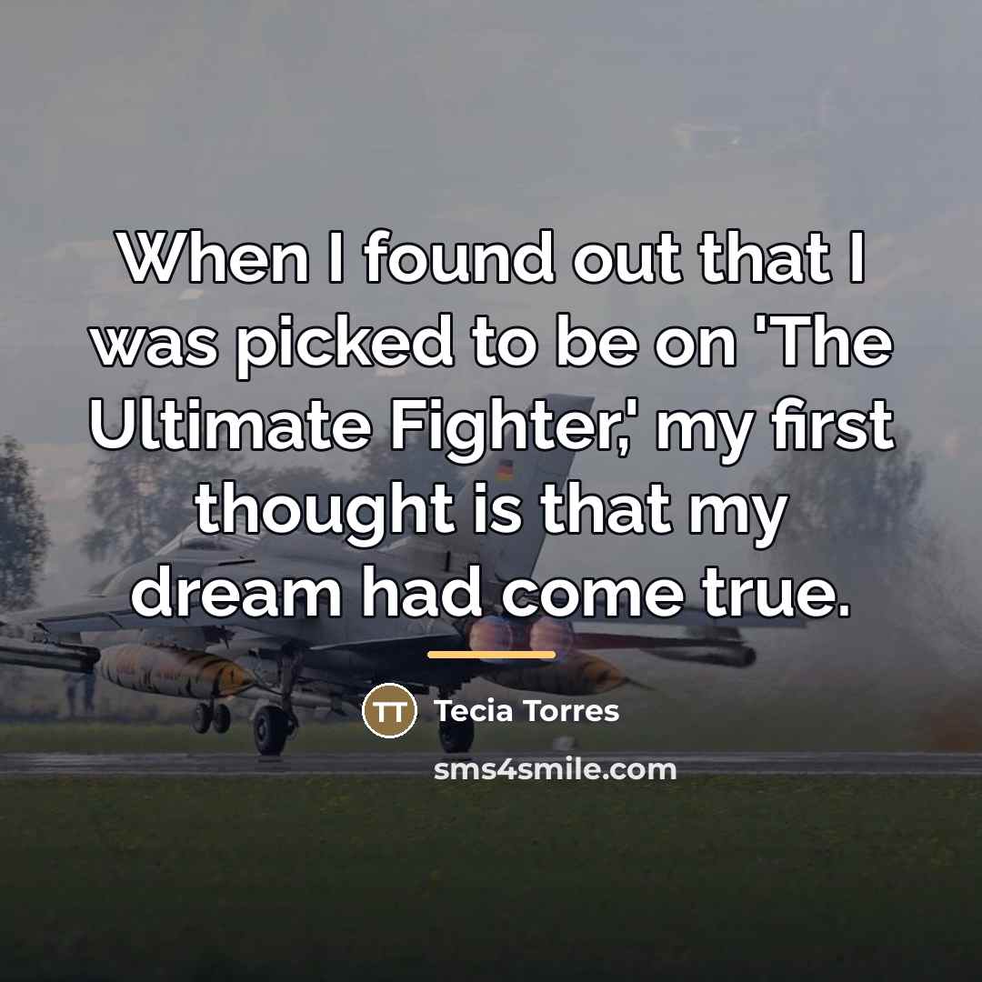“When I found out that I was picked to be…” quote by Tecia Torres