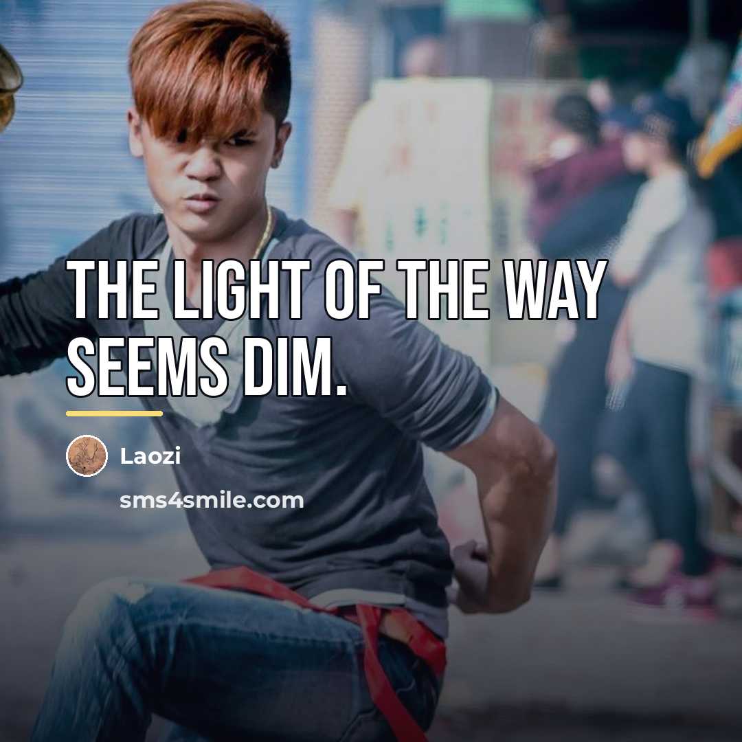 “The light of the Way seems dim.…” quote by Laozi