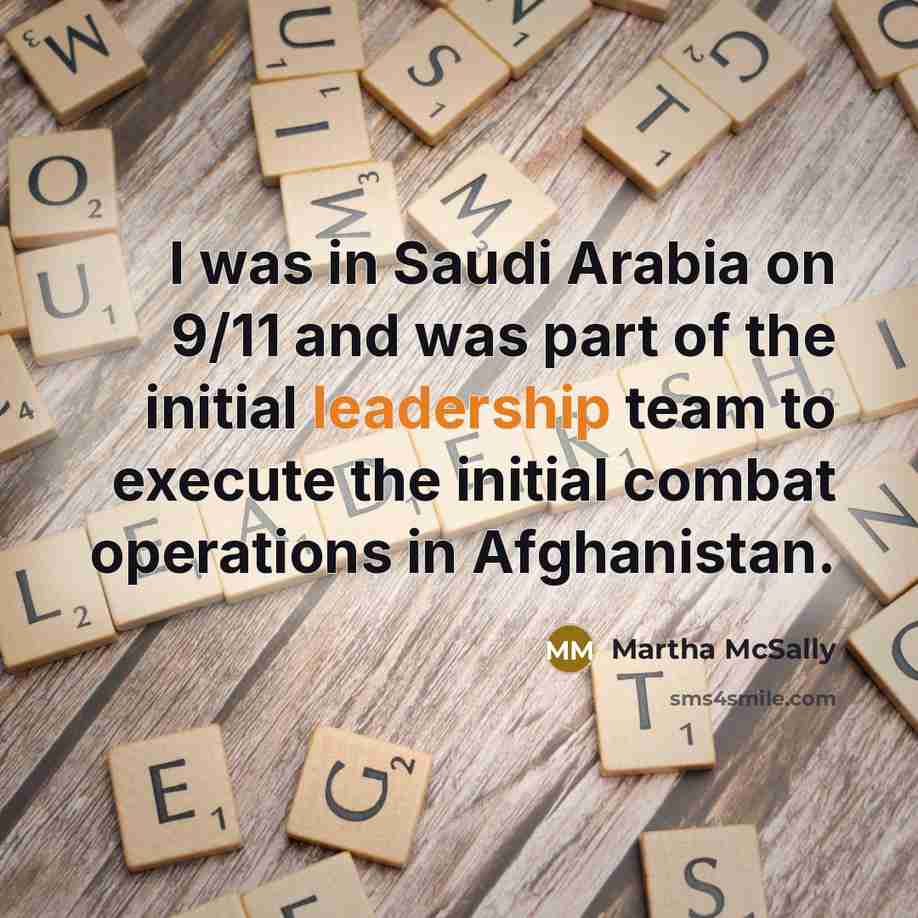 “I was in Saudi Arabia on 9/11 and was part…” quote by Martha McSally