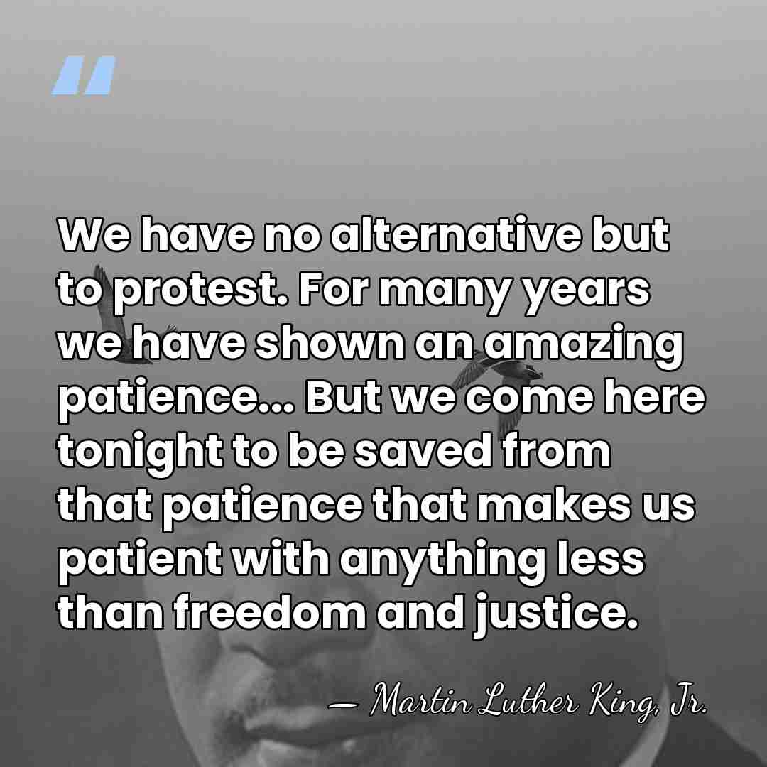 We have no alternative but to protest. For many years we have&hellip; - Martin Luther King, Jr.