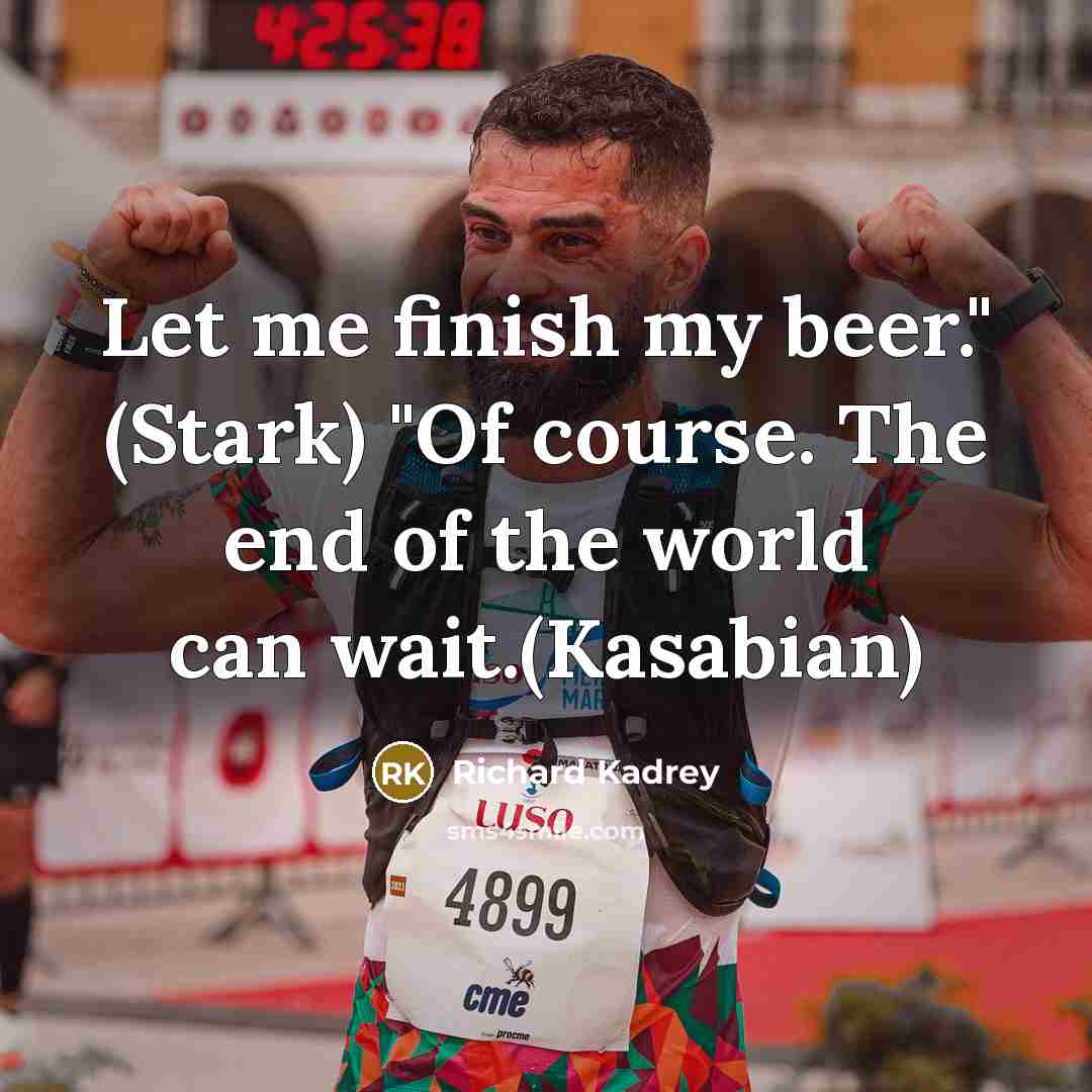 “Let me finish my beer." (Stark) "Of course. The end…” quote by Richard Kadrey