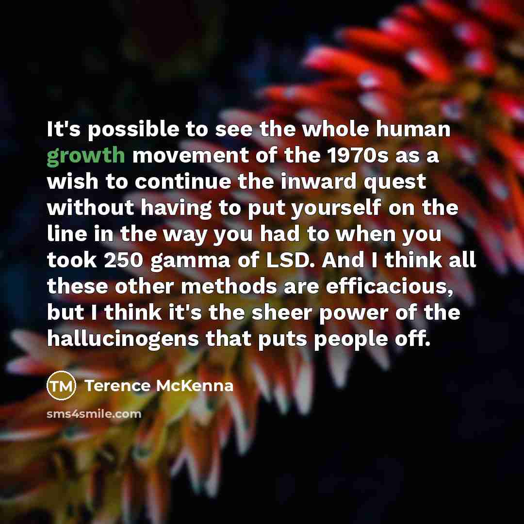 “It's possible to see the whole human growth movement of…” quote by Terence McKenna