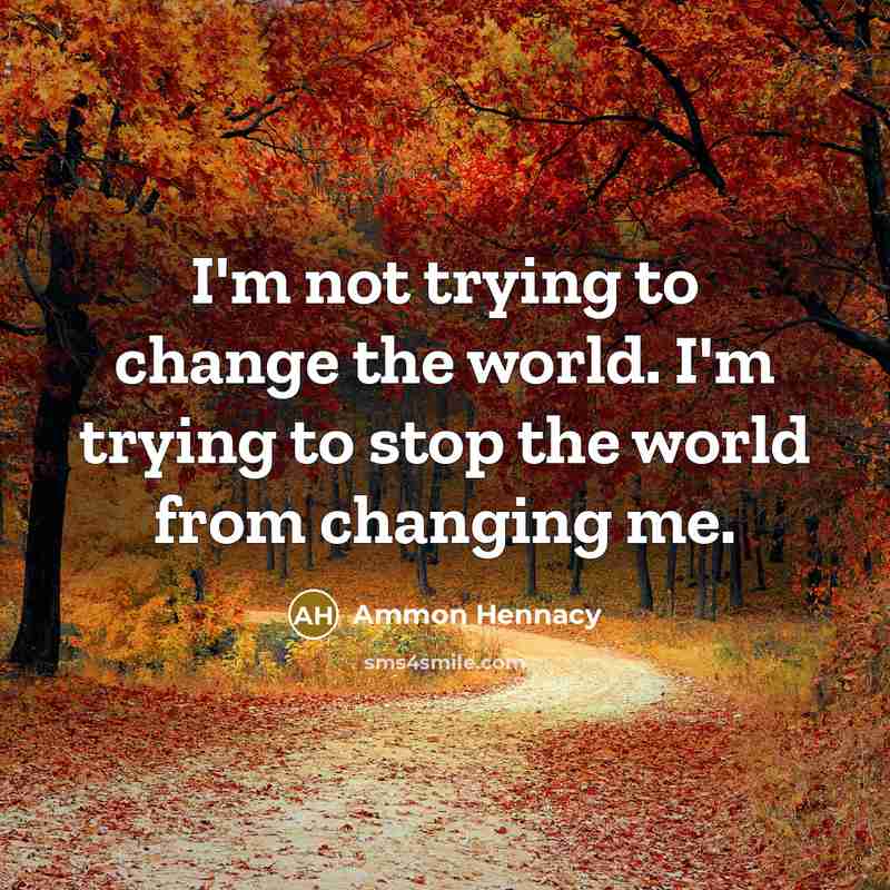 “I'm not trying to change the world. I'm trying to…” quote by Ammon Hennacy