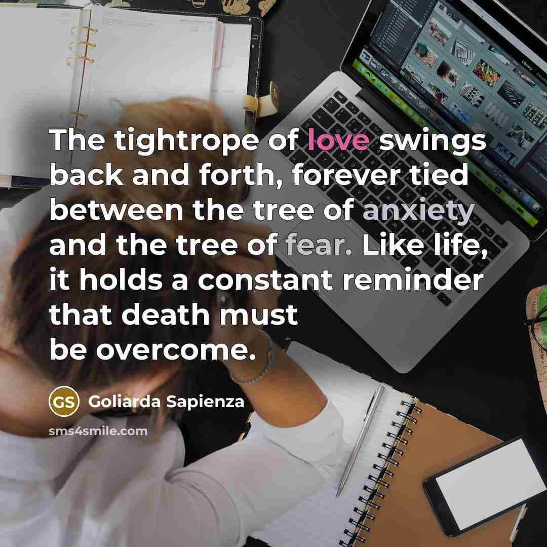“The tightrope of love swings back and forth, forever tied…” quote by Goliarda Sapienza