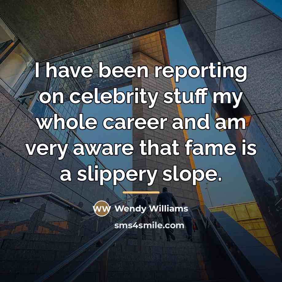 “I have been reporting on celebrity stuff my whole career…” quote by Wendy Williams