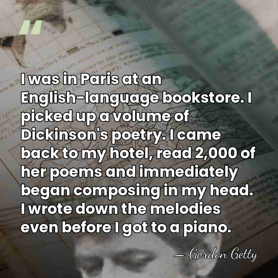 I was in Paris at an English-language bookstore. I picked up a&hellip; - Gordon Getty
