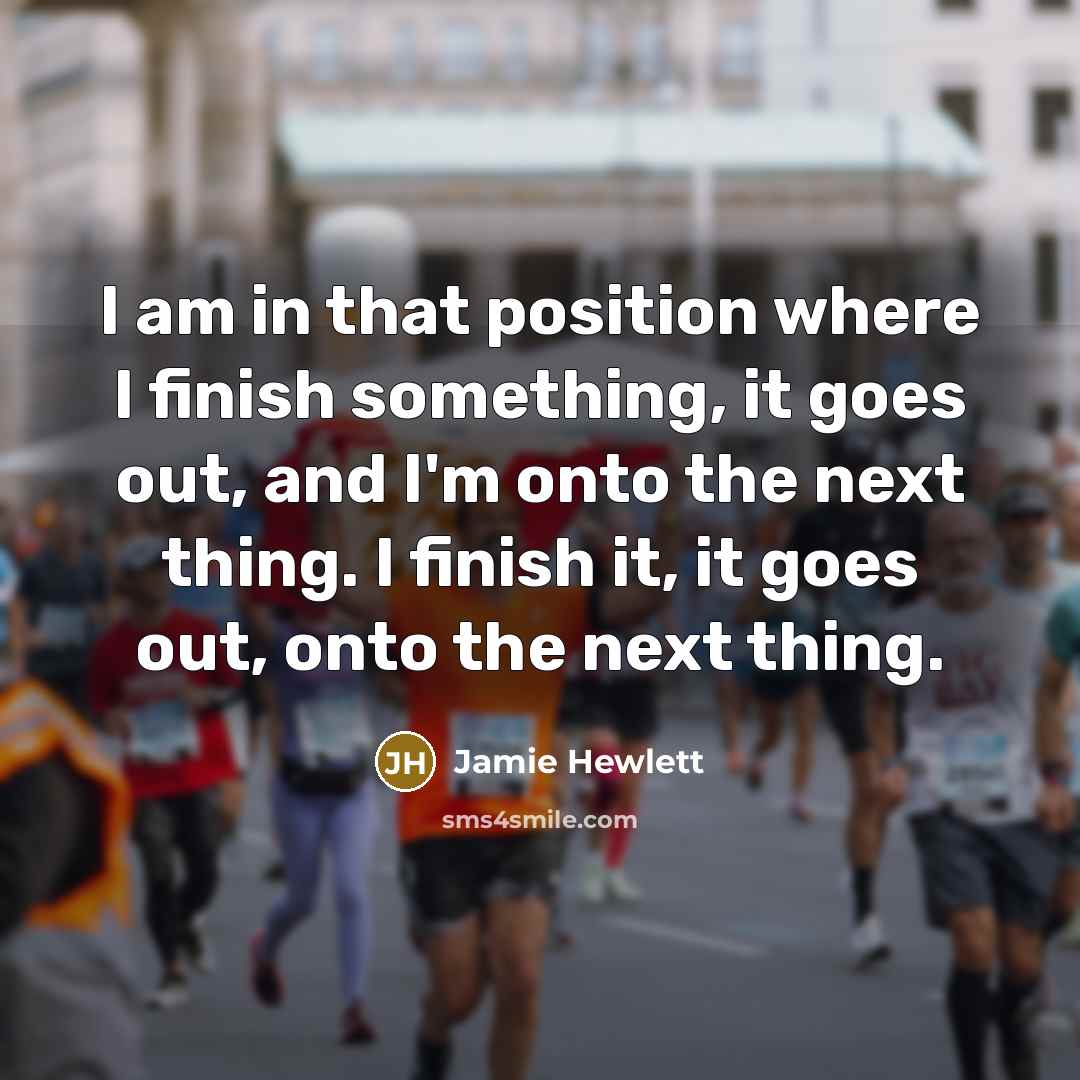 “I am in that position where I finish something, it…” quote by Jamie Hewlett