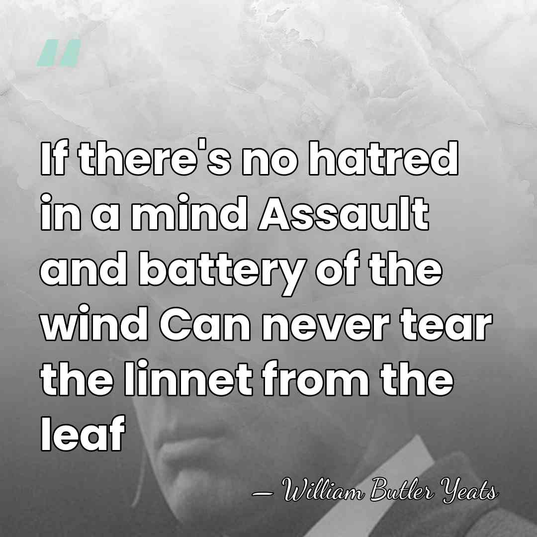 If there's no hatred in a mind Assault and battery of the&hellip; - William Butler Yeats