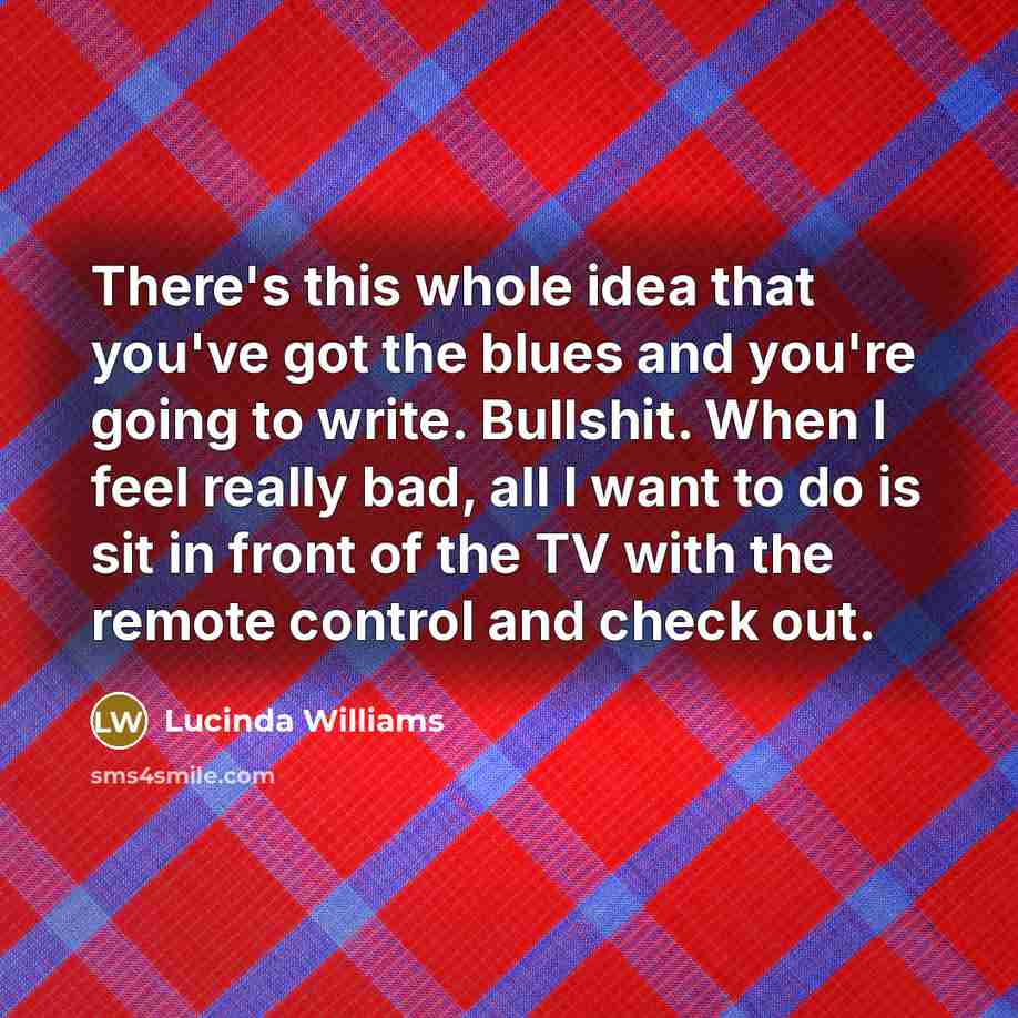 “There's this whole idea that you've got the blues and…” quote by Lucinda Williams