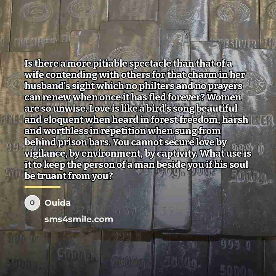 “Is there a more pitiable spectacle than that of a…” quote by Ouida