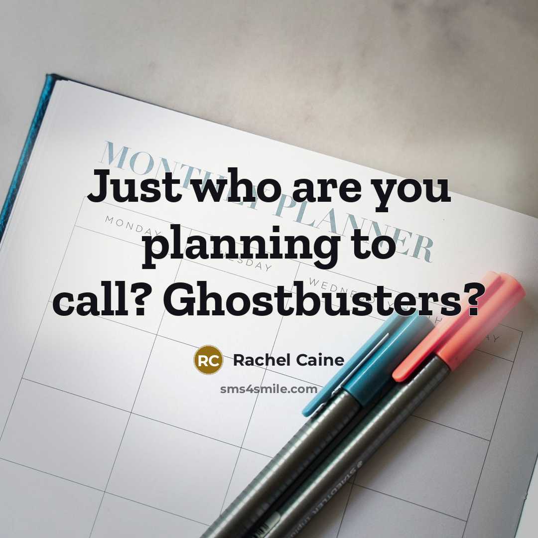 “Just who are you planning to call? Ghostbusters?” quote by Rachel Caine