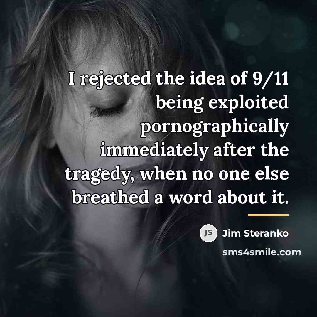 “I rejected the idea of 9/11 being exploited pornographically immediately…” quote by Jim Steranko