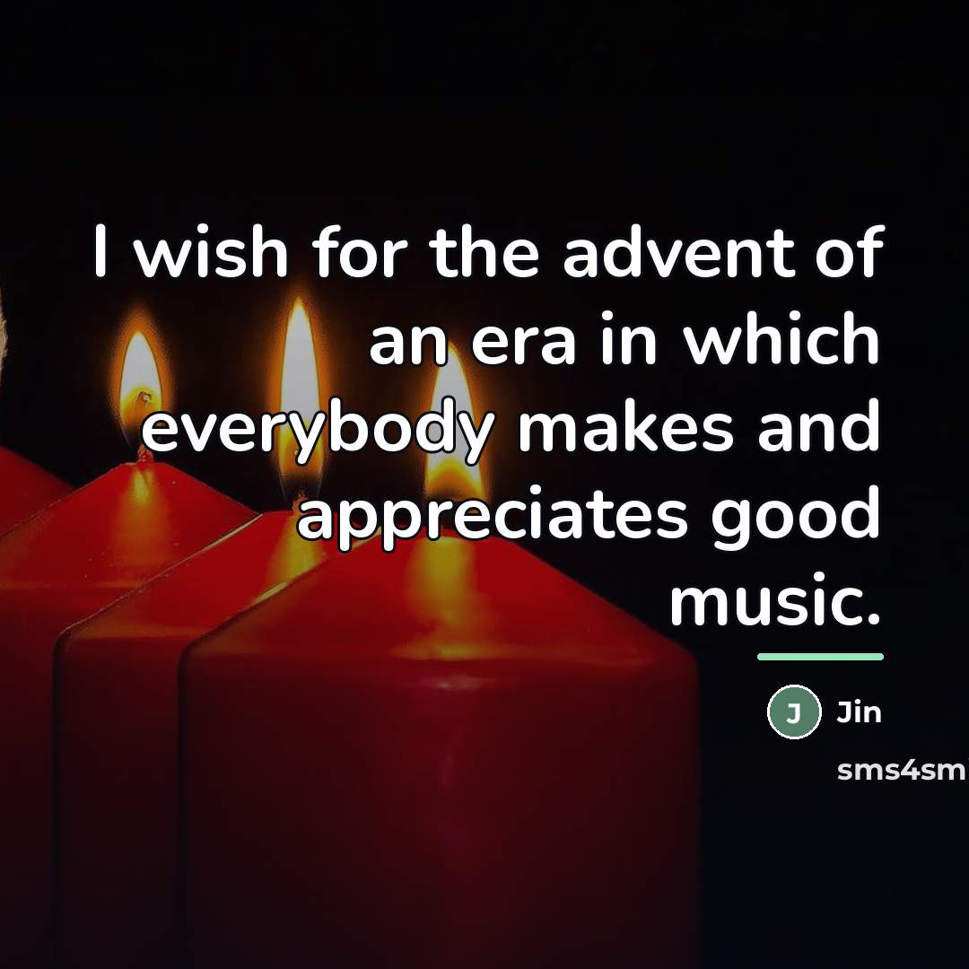“I wish for the advent of an era in which…” quote by Jin