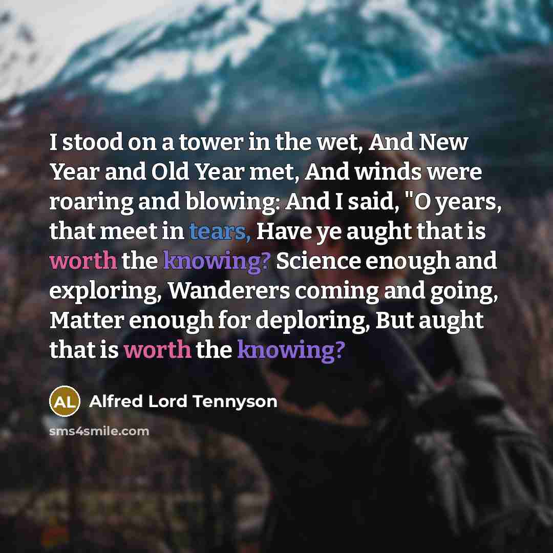 “I stood on a tower in the wet, And New…” quote by Alfred Lord Tennyson