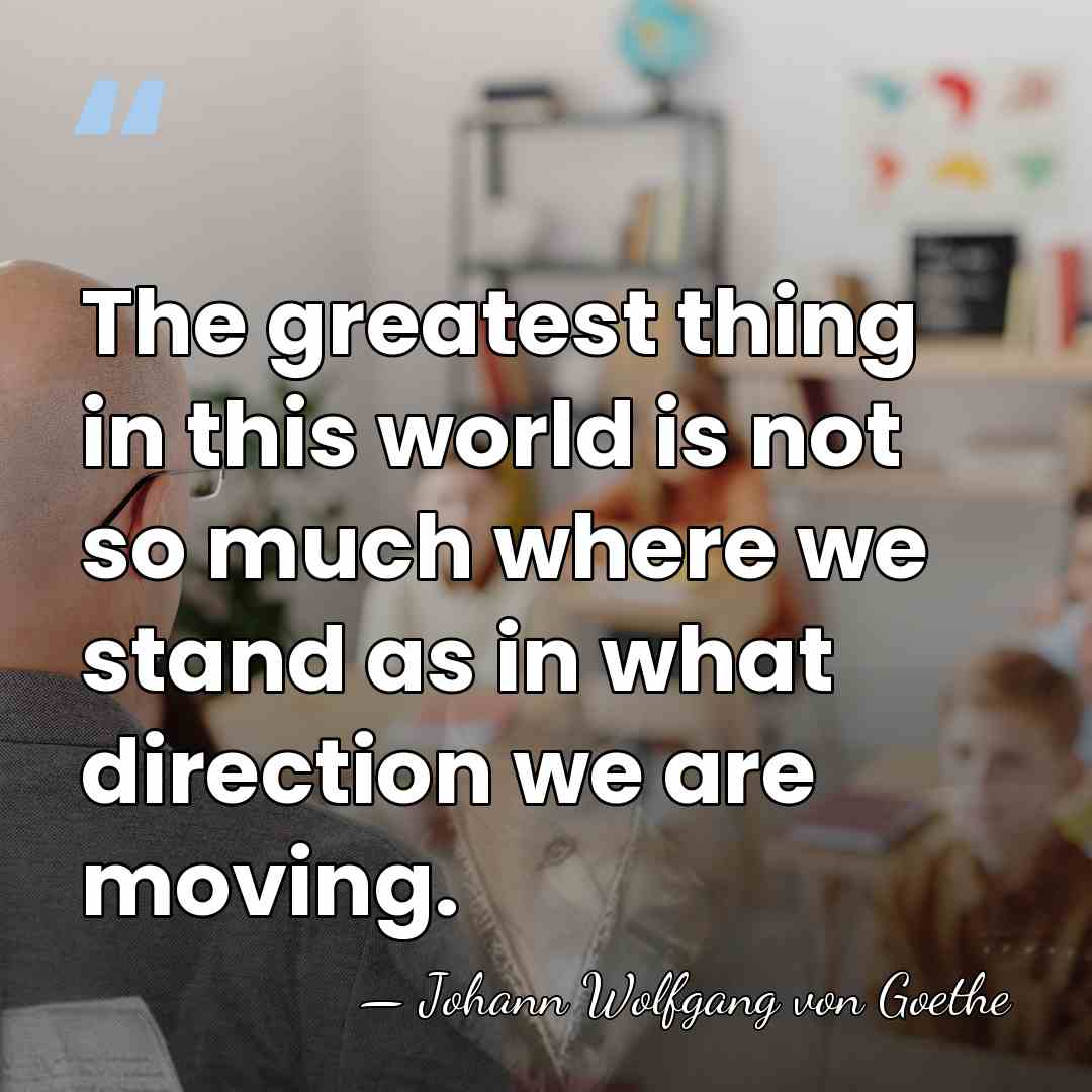 The greatest thing in this world is not so much where we&hellip; - Johann Wolfgang von Goethe