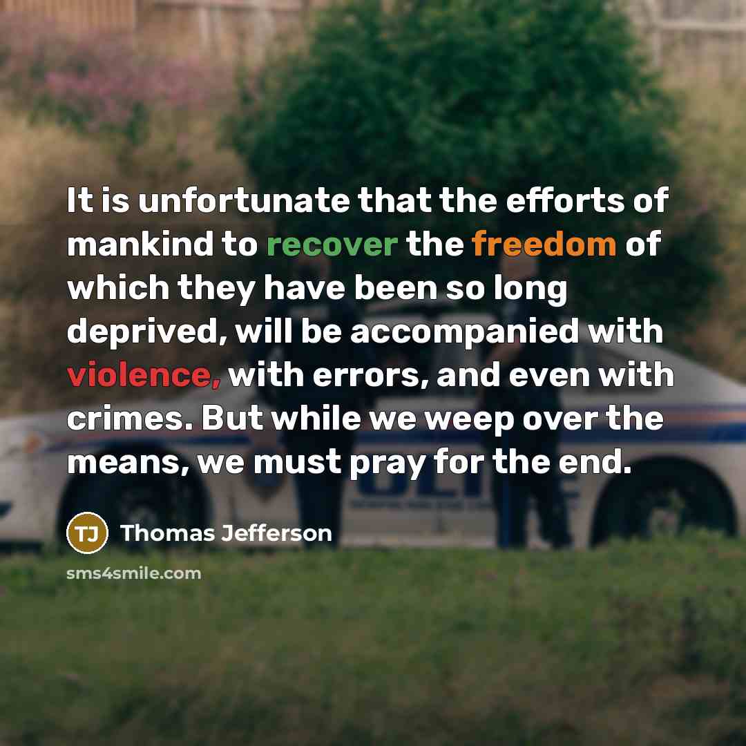 “It is unfortunate that the efforts of mankind to recover…” quote by Thomas Jefferson