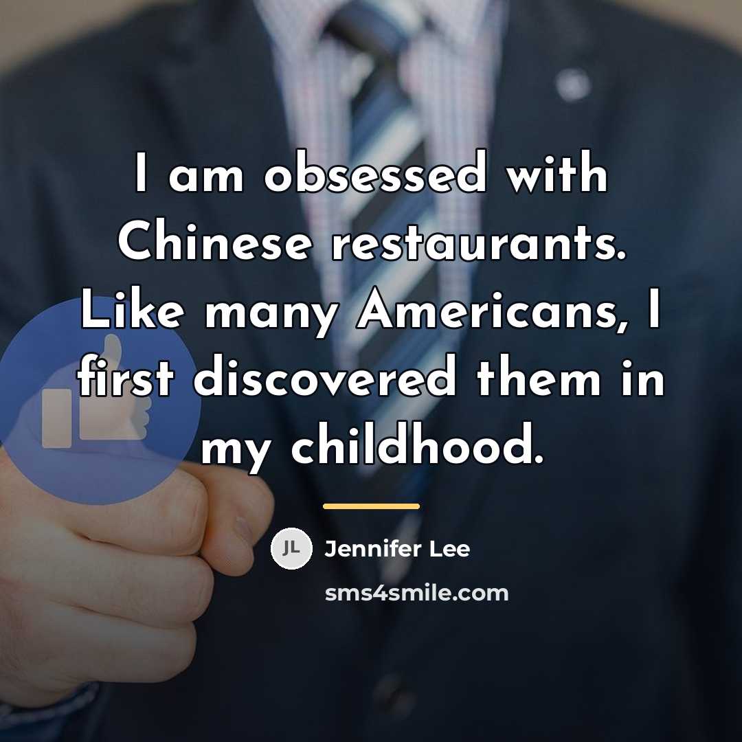 “I am obsessed with Chinese restaurants. Like many Americans, I…” quote by Jennifer Lee