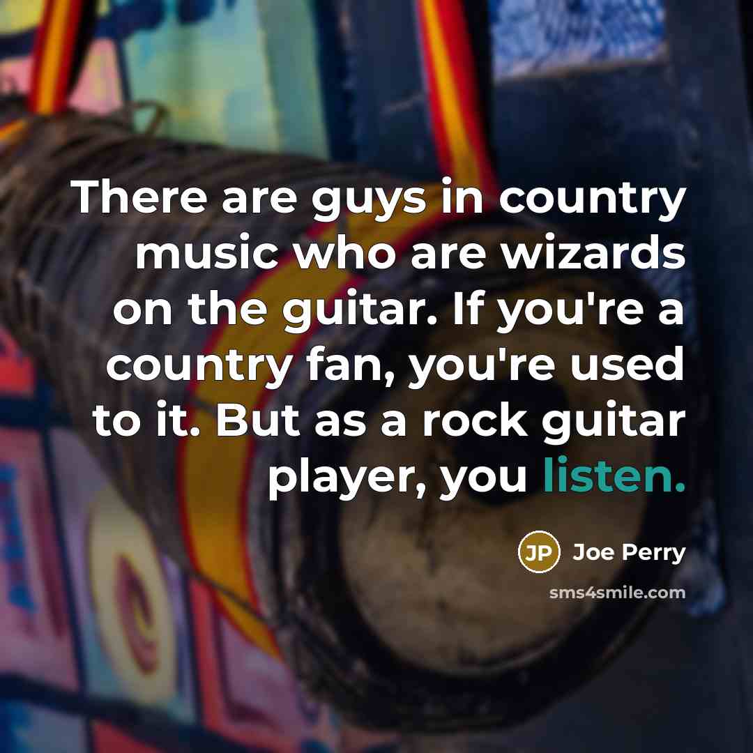 “There are guys in country music who are wizards on…” quote by Joe Perry