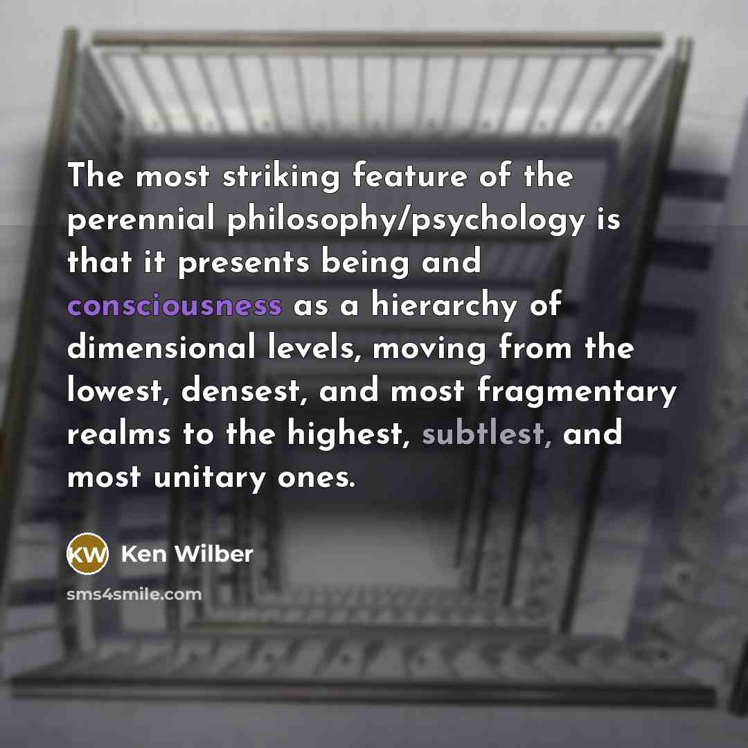 “The most striking feature of the perennial philosophy/psychology is that…” quote by Ken Wilber
