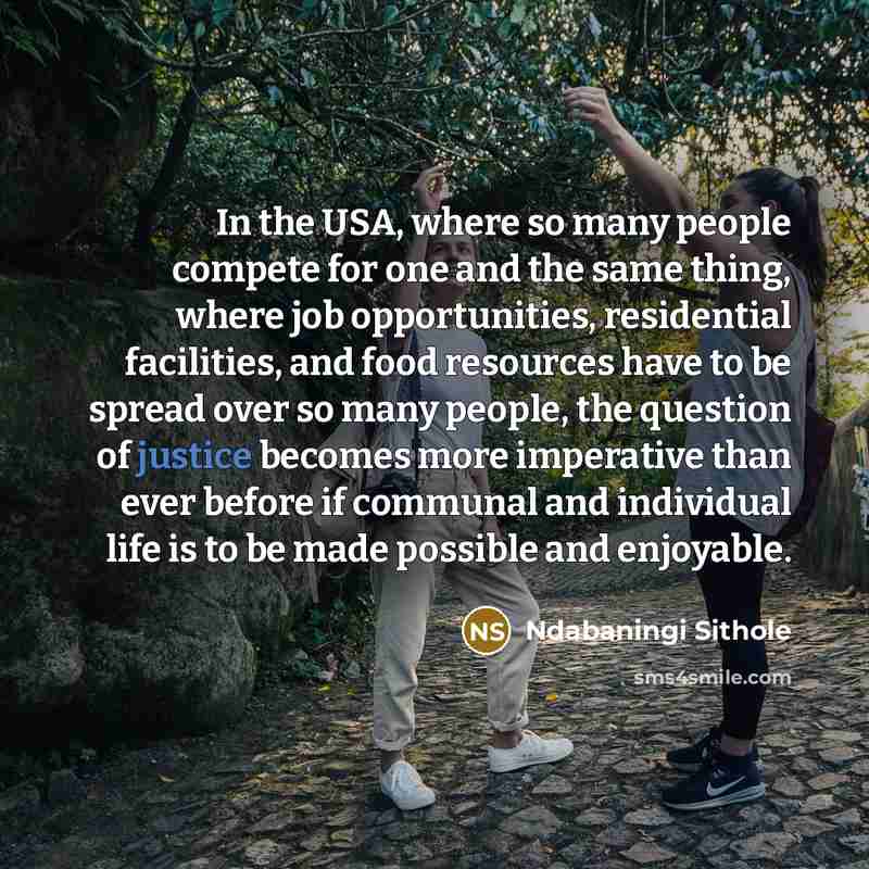 “In the USA, where so many people compete for one…” quote by Ndabaningi Sithole