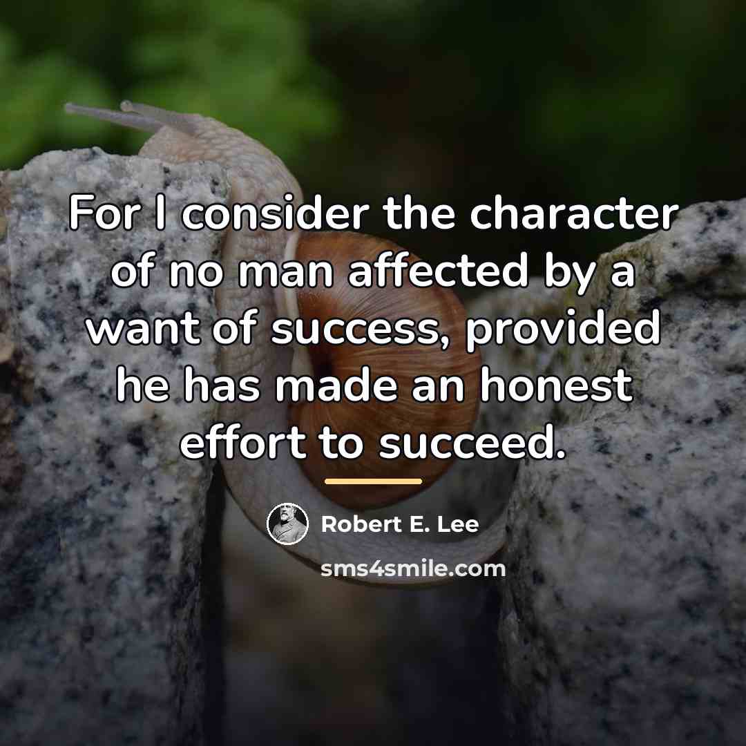 “For I consider the character of no man affected by…” quote by Robert E. Lee