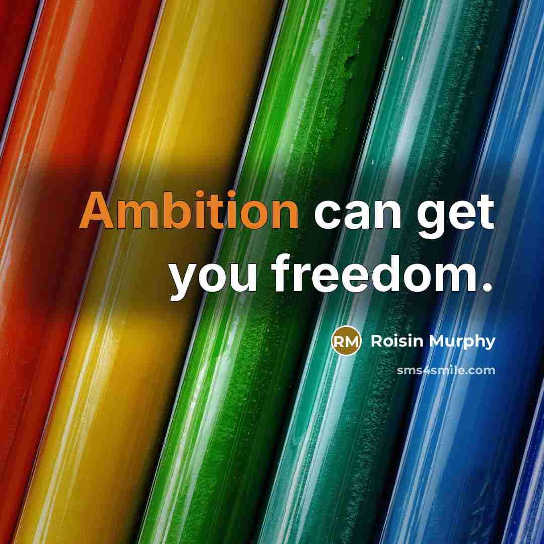 “Ambition can get you freedom.…” quote by Roisin Murphy