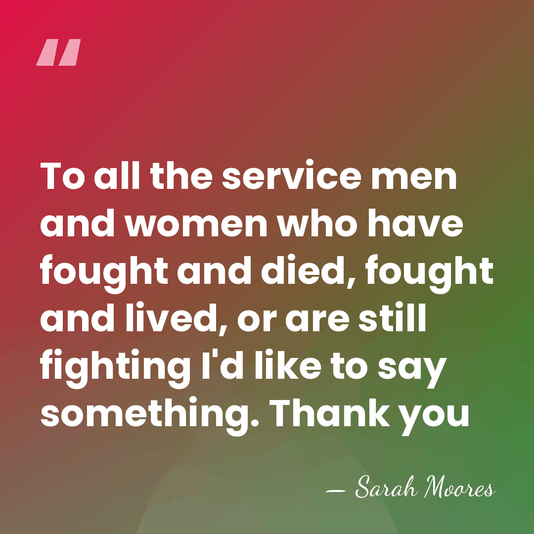 To all the service men and women who have fought and died,&hellip; - Sarah Moores
