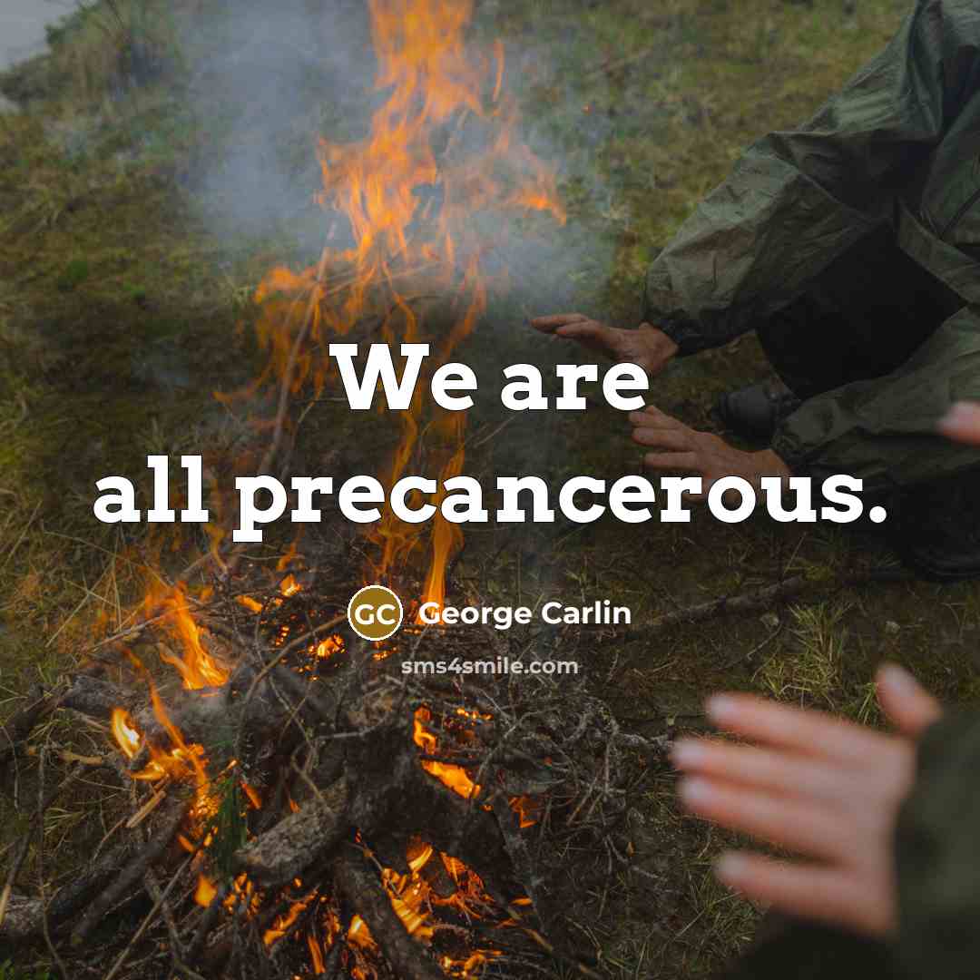 “We are all precancerous.…” quote by George Carlin