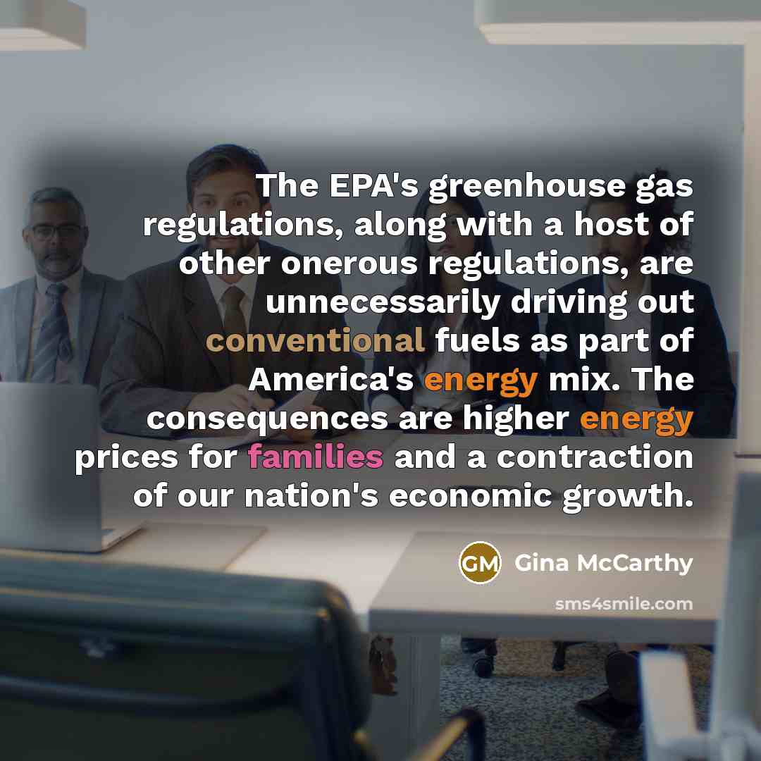 “The EPA's greenhouse gas regulations, along with a host of…” quote by Gina McCarthy