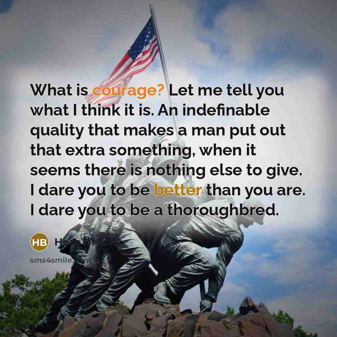 “What is courage? Let me tell you what I think…” quote by Herb Brooks