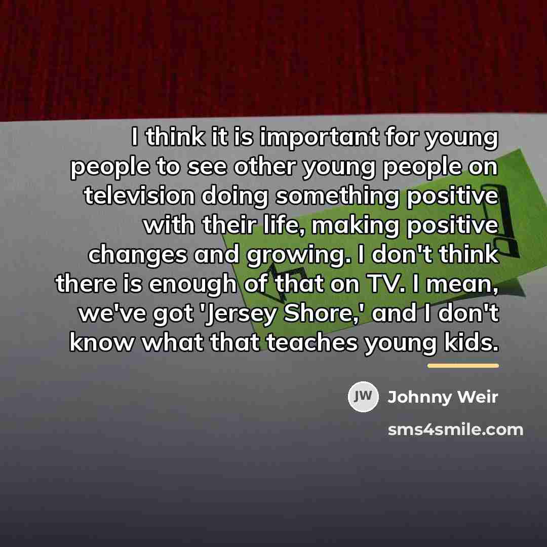 “I think it is important for young people to see…” quote by Johnny Weir
