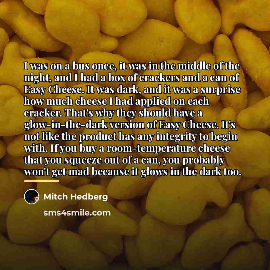 “I was on a bus once, it was in the…” quote by Mitch Hedberg