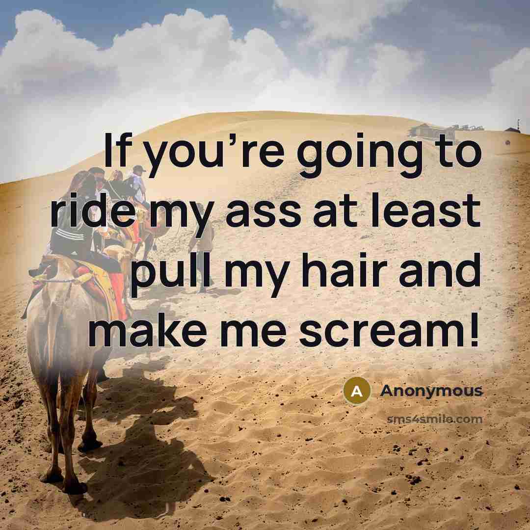 “If you're going to ride my ass at least pull…” quote by Anonymous