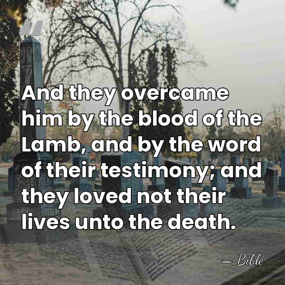 And they overcame him by the blood of the Lamb, and by&hellip; - Bible