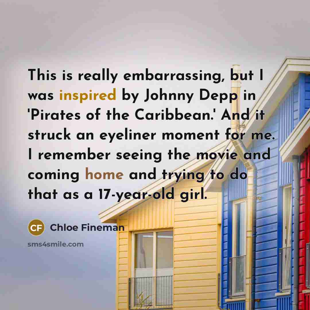 “This is really embarrassing, but I was inspired by Johnny…” quote by Chloe Fineman