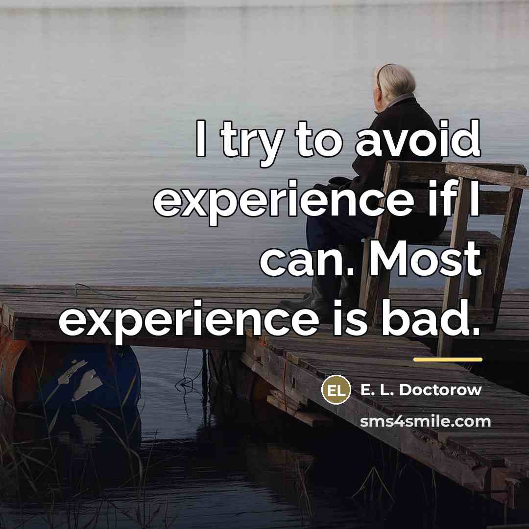 “I try to avoid experience if I can. Most experience…” quote by E. L. Doctorow