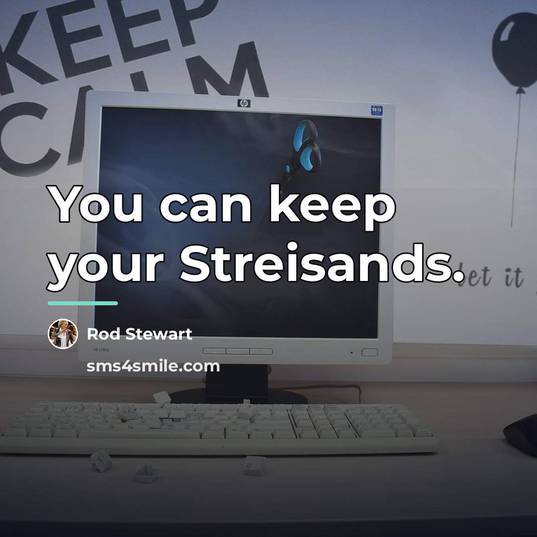 “You can keep your Streisands.…” quote by Rod Stewart