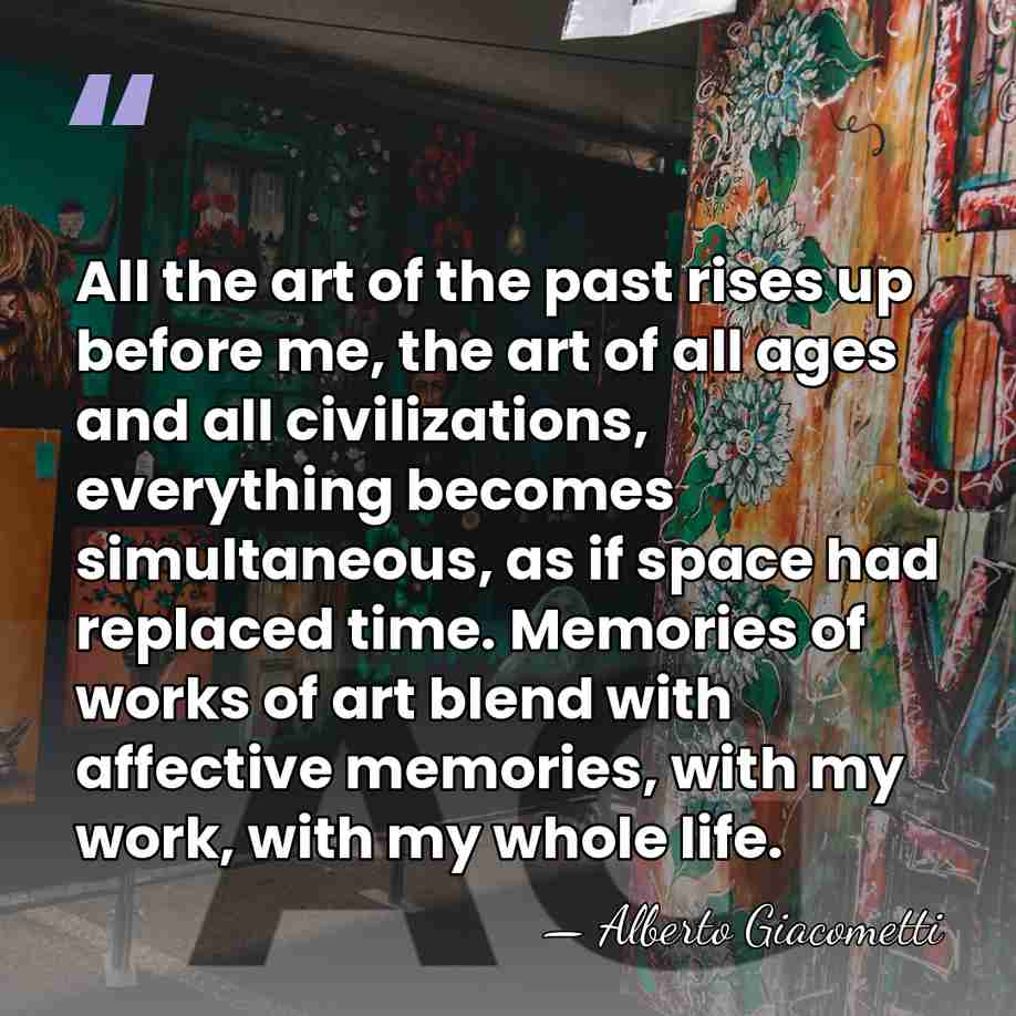All the art of the past rises up before me, the art&hellip; - Alberto Giacometti