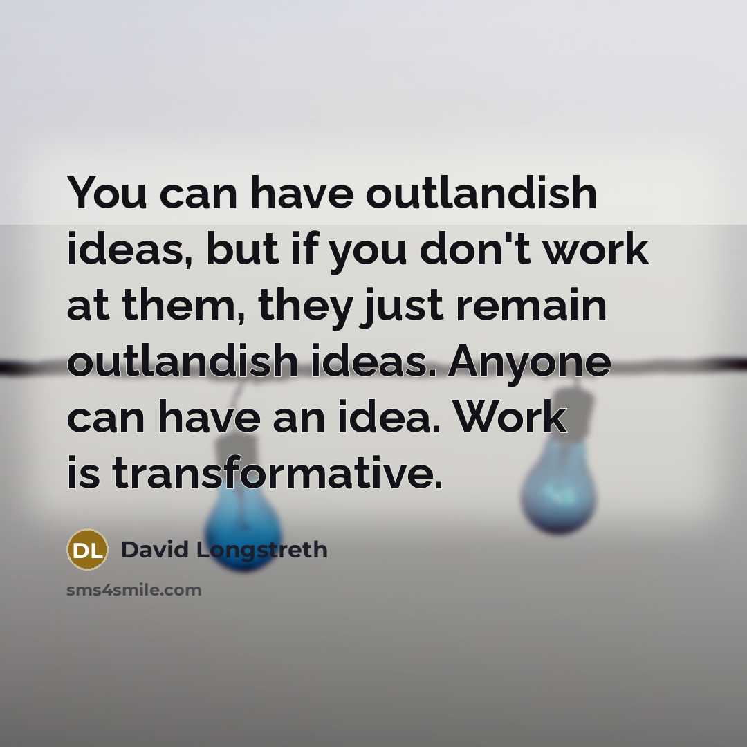 “You can have outlandish ideas, but if you don't work…” quote by David Longstreth