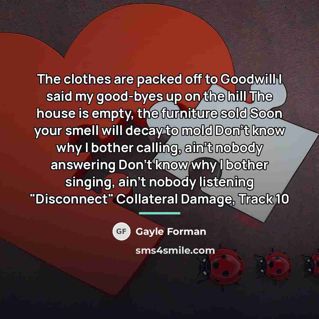 “The clothes are packed off to Goodwill I said my…” quote by Gayle Forman