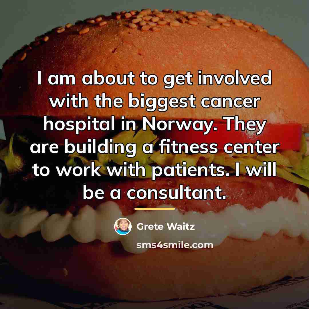 “I am about to get involved with the biggest cancer…” quote by Grete Waitz