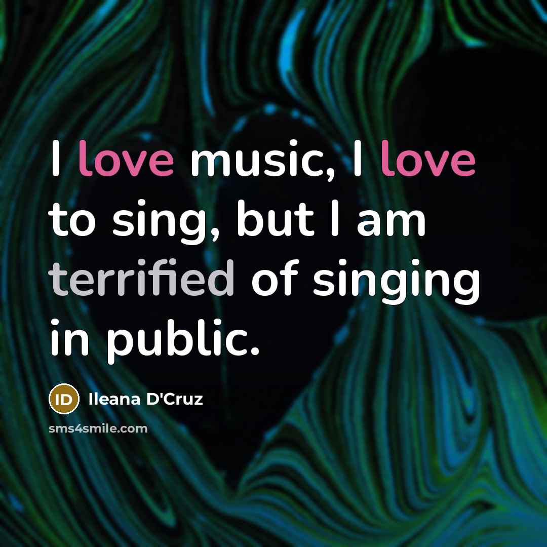 “I love music, I love to sing, but I am…” quote by Ileana D'Cruz