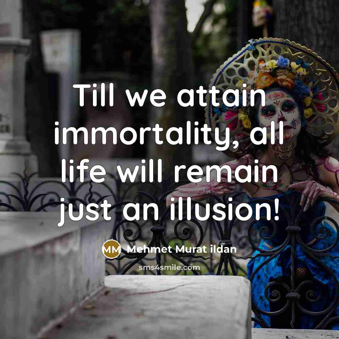 “Till we attain immortality, all life will remain just an…” quote by Mehmet Murat Ildan