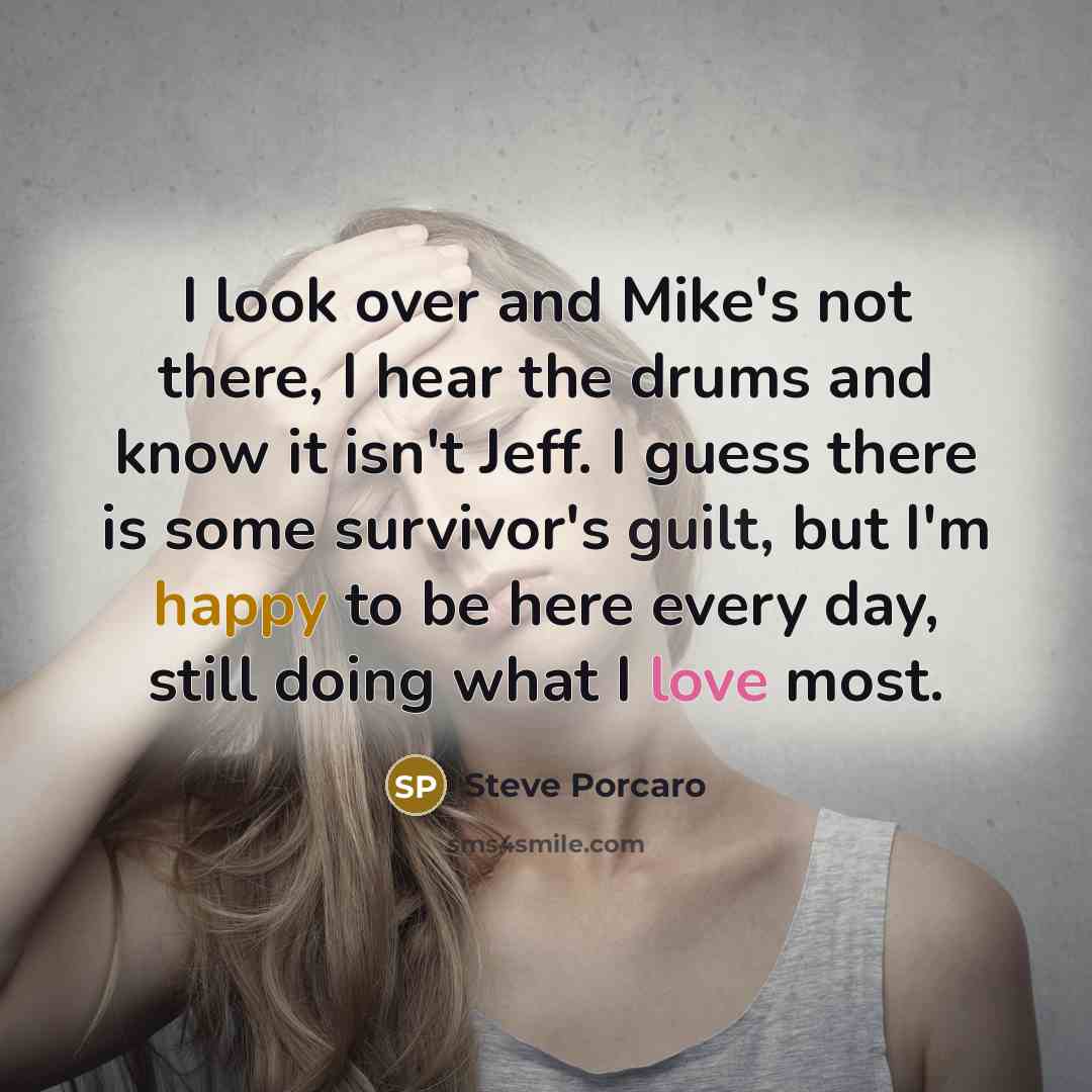 “I look over and Mike's not there, I hear the…” quote by Steve Porcaro