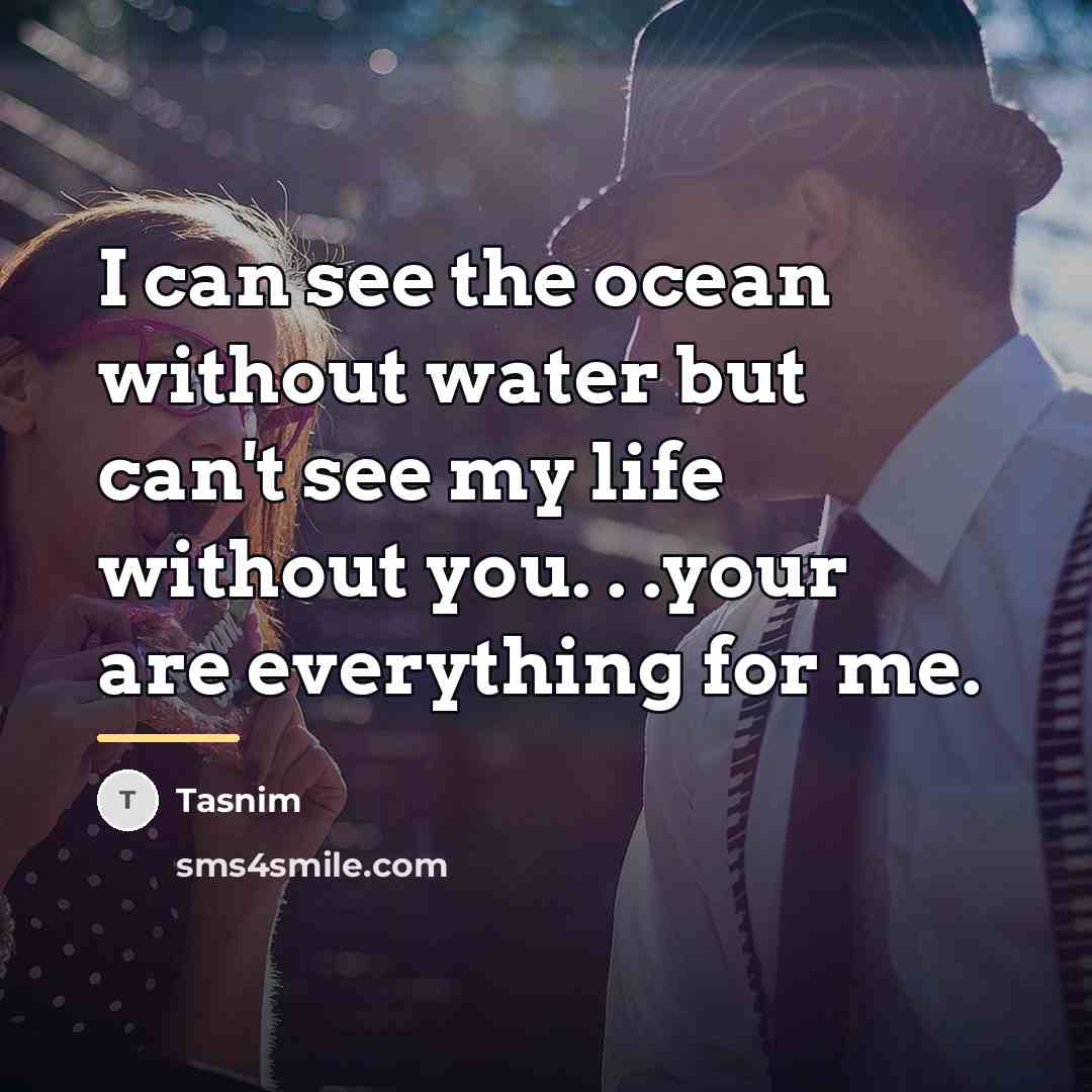 “I can see the ocean without water but can't see…” quote by Tasnim